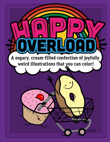Happy Overload coloring book cover